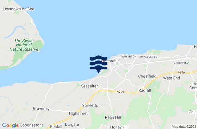 Blean, United Kingdomの潮見表地図