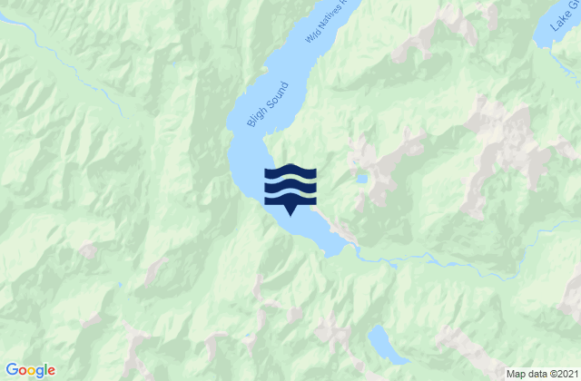 Bligh Sound, New Zealandの潮見表地図