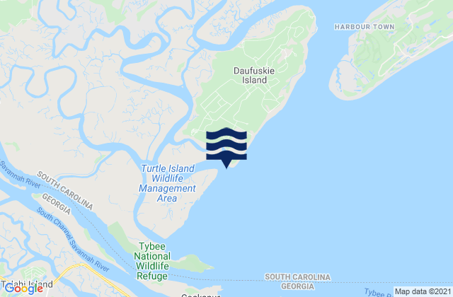 Bloody Point Daufuskie Island, United Statesの潮見表地図