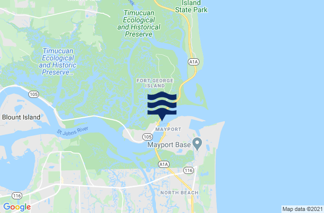 Blount Island East of, United Statesの潮見表地図