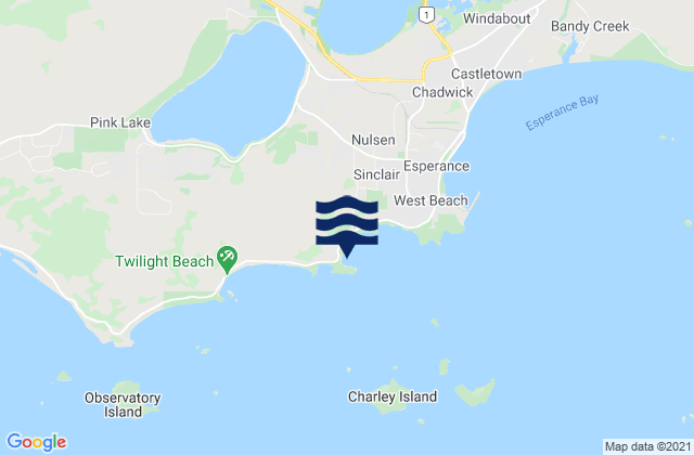 Blue Haven Beach, Australiaの潮見表地図