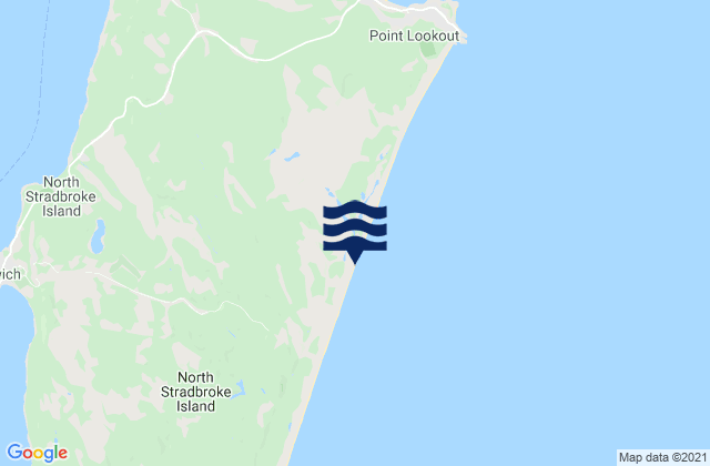 Blue Lake Beach, Australiaの潮見表地図