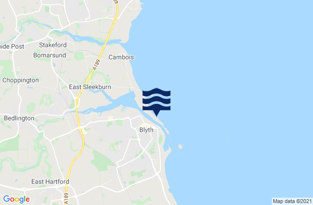 Blyth, United Kingdomの潮見表地図