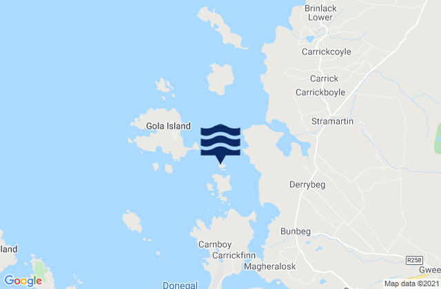 Bo Island, Irelandの潮見表地図