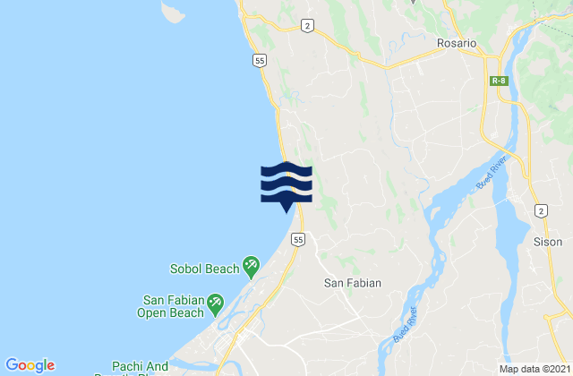 Bobonan, Philippinesの潮見表地図