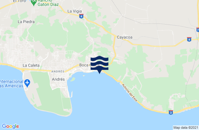 Boca Chica, Dominican Republicの潮見表地図