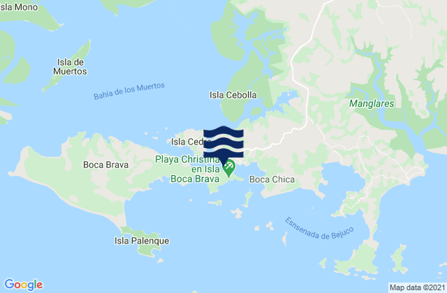 Boca Chica, Panamaの潮見表地図