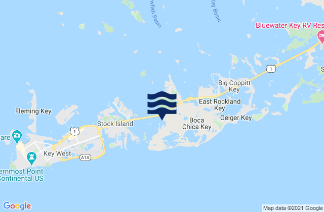 Boca Chica Marina, United Statesの潮見表地図