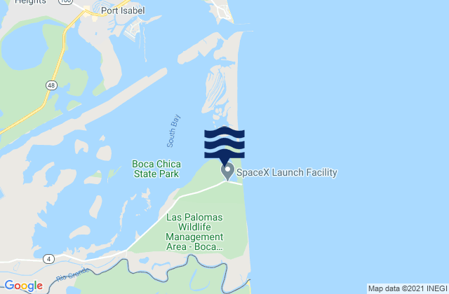 Boca Chica, Mexicoの潮見表地図