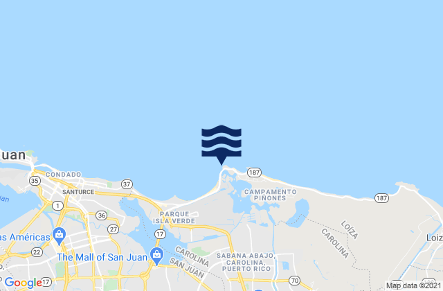 Boca De Cangrejos, Puerto Ricoの潮見表地図