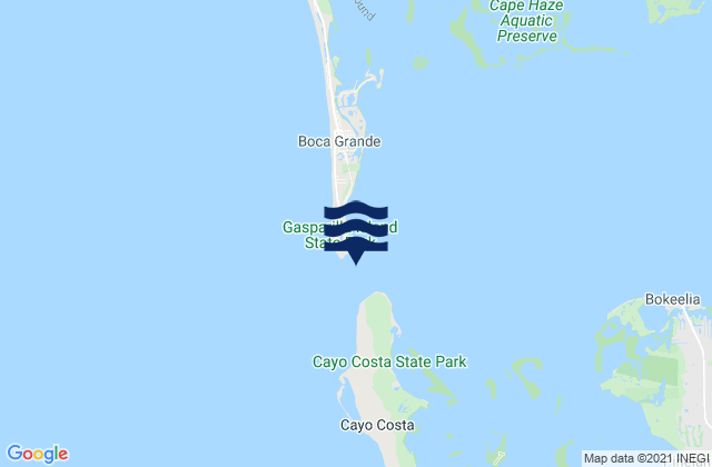 Boca Grande Pass Charlotte Harbor, United Statesの潮見表地図