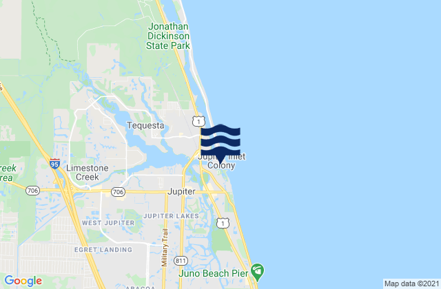 Boca Inlet, United Statesの潮見表地図