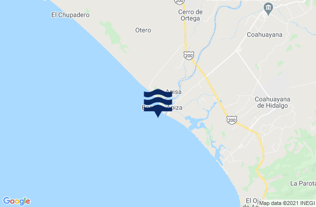 Boca de Apisa, Mexicoの潮見表地図
