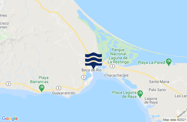 Boca de Río, Venezuelaの潮見表地図