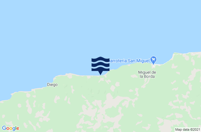 Boca del Guásimo, Panamaの潮見表地図