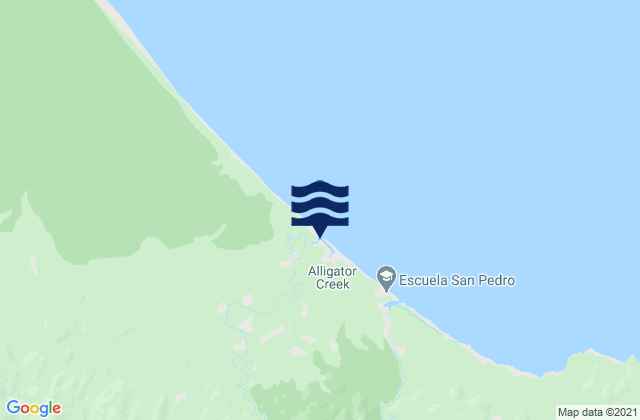Boca del Río Chiriquí, Panamaの潮見表地図