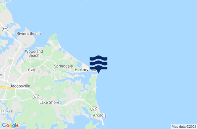 Bodkin Point, United Statesの潮見表地図