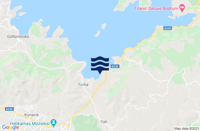 Bodrum, Turkeyの潮見表地図