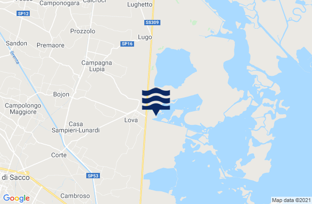 Bojon-Lova, Italyの潮見表地図