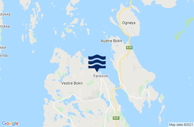 Bokn, Norwayの潮見表地図