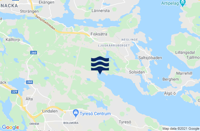 Bollmora, Swedenの潮見表地図