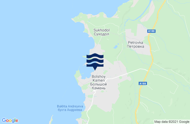 Bol’shoy Kamen’, Russiaの潮見表地図