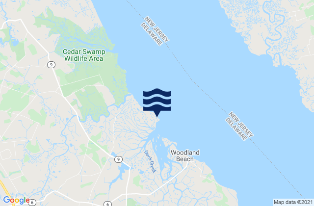 Bombay Hook, United Statesの潮見表地図