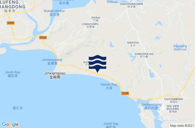 Bomei, Chinaの潮見表地図