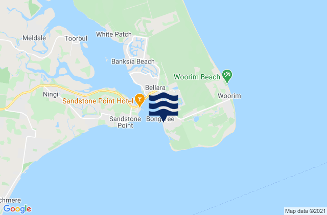 Bongaree, Australiaの潮見表地図
