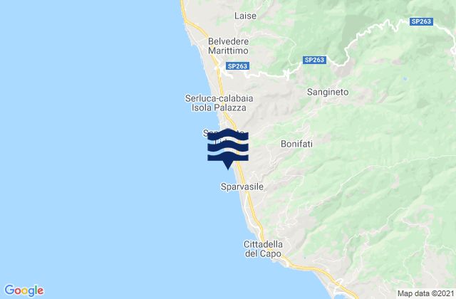 Bonifati, Italyの潮見表地図
