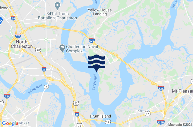 Bonneau Ferry (East Branch), United Statesの潮見表地図