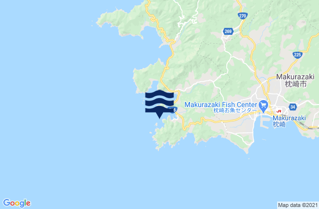 Bono Tsu Tomari Ura, Japanの潮見表地図