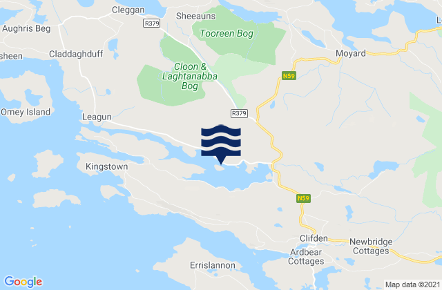 Boolard Island, Irelandの潮見表地図