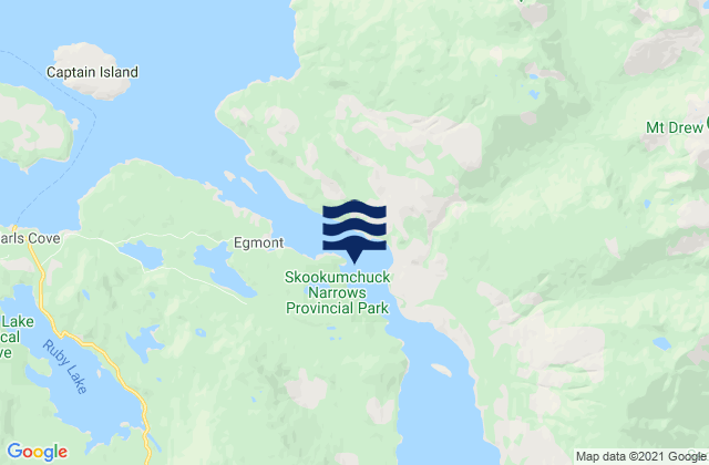 Boom Islet, Canadaの潮見表地図