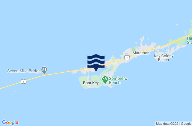 Boot Key Harbor, United Statesの潮見表地図