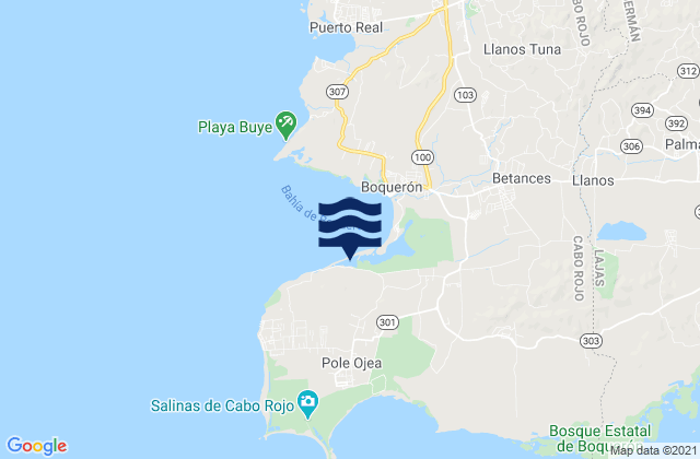 Boquerón Barrio, Puerto Ricoの潮見表地図
