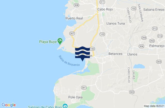 Boquerón, Puerto Ricoの潮見表地図