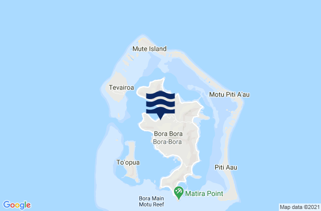Bora-Bora, French Polynesiaの潮見表地図