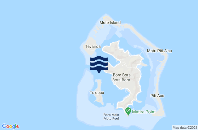 Borabora Island, French Polynesiaの潮見表地図