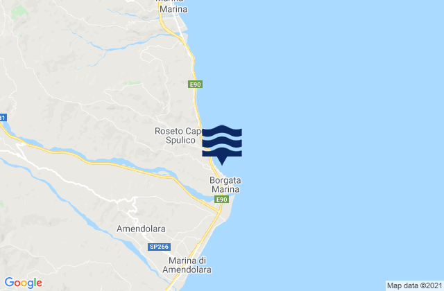 Borgata Marina, Italyの潮見表地図