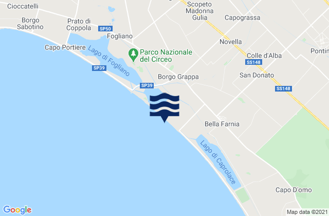 Borgo Grappa, Italyの潮見表地図