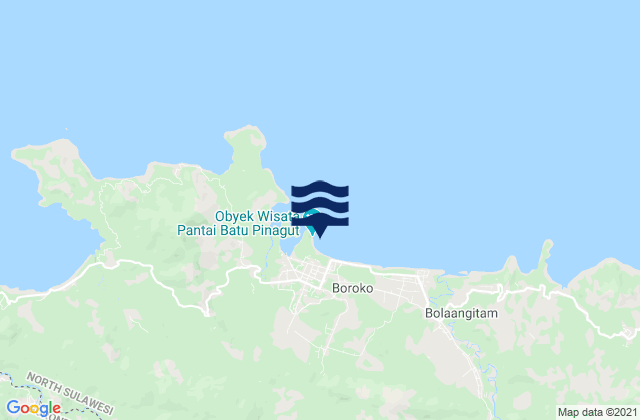 Boroko, Indonesiaの潮見表地図