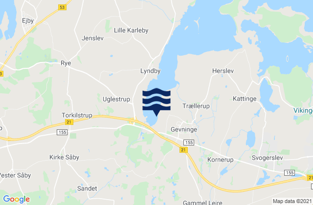 Borup, Denmarkの潮見表地図