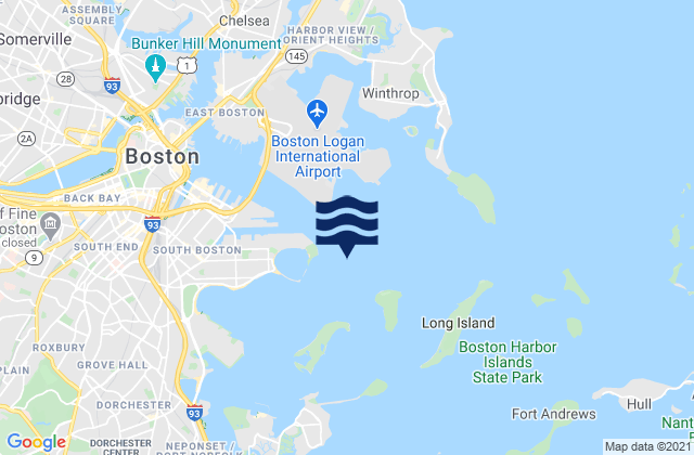 Boston Channel Light No.5, United Statesの潮見表地図
