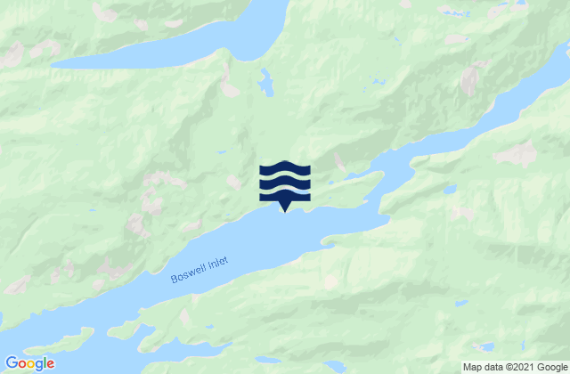 Boswell Inlet, Canadaの潮見表地図