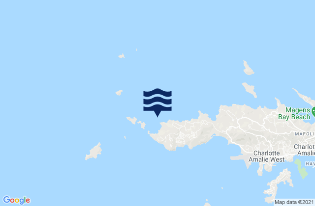 Botany Bay St. Thomas, U.S. Virgin Islandsの潮見表地図