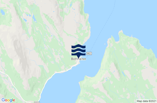 Botnhamn, Norwayの潮見表地図