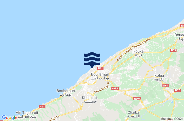 Bou Ismaïl, Algeriaの潮見表地図
