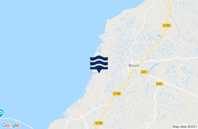 Bouin, Franceの潮見表地図