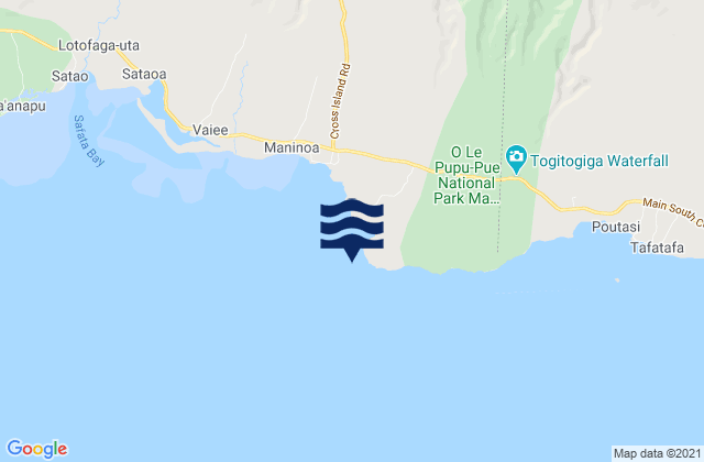 Boulders, Samoaの潮見表地図